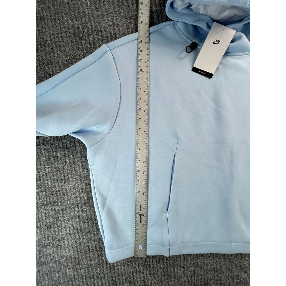 Nike Tech Fleece Women's L Hoodie Light Blue Cropped Pullover Size Large NWT - Picture 6 of 11